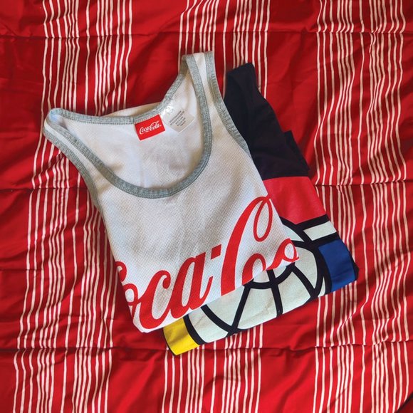 (ITEM IS SOLD) Tank Tops Coca Cola & Major Lazer | Sizes Small & Medium - Picture 1 of 1